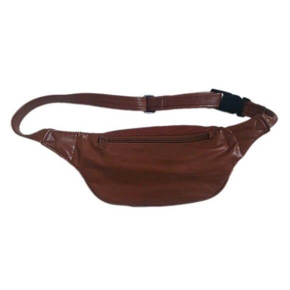 Vintage Unisex CHONGGEE Brown Leather Adjustable Waist Bag Fanny Pack - Picture 5 of 7